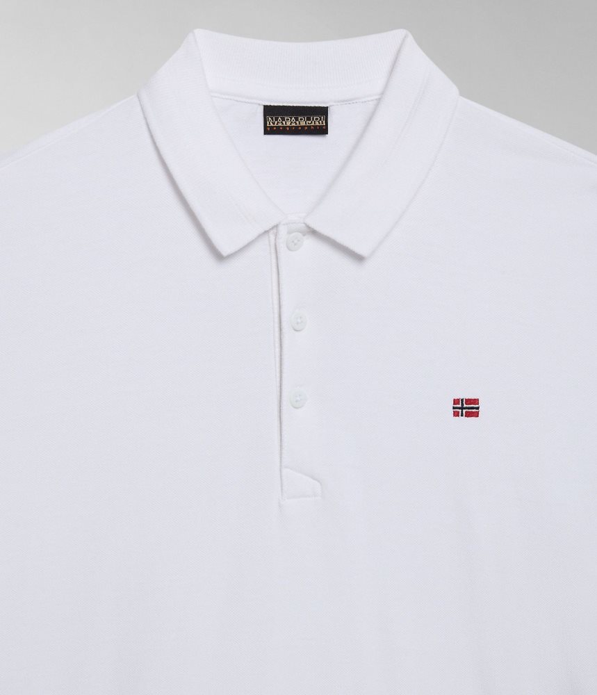 Napapijri Ealis Short Sleeve Polo Shirt Poloshirt Heren Wit | CKIUYDV-64