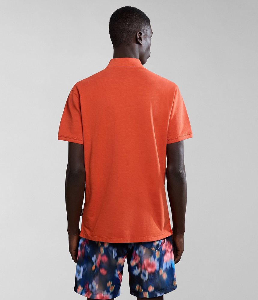 Napapijri Ebea Short Sleeve Polo Shirt Poloshirt Heren Oranje | JZVLIBR-12