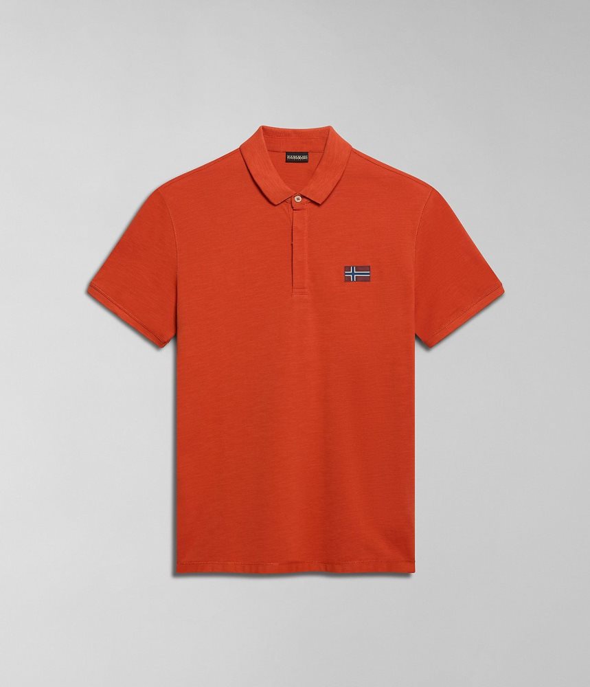 Napapijri Ebea Short Sleeve Polo Shirt Poloshirt Heren Oranje | JZVLIBR-12