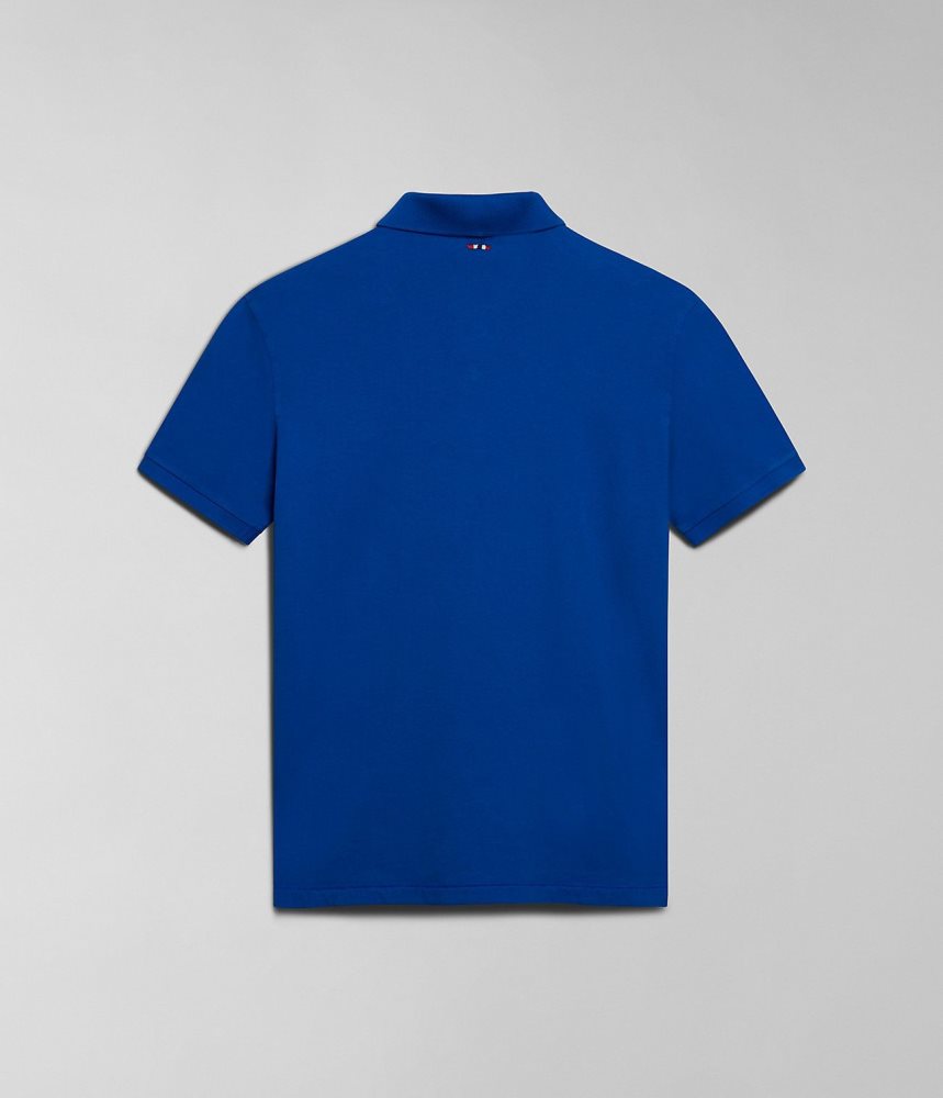 Napapijri Elbas Short Sleeve Jersey Polo Shirt Poloshirt Heren Blauw | WXAPNGC-84