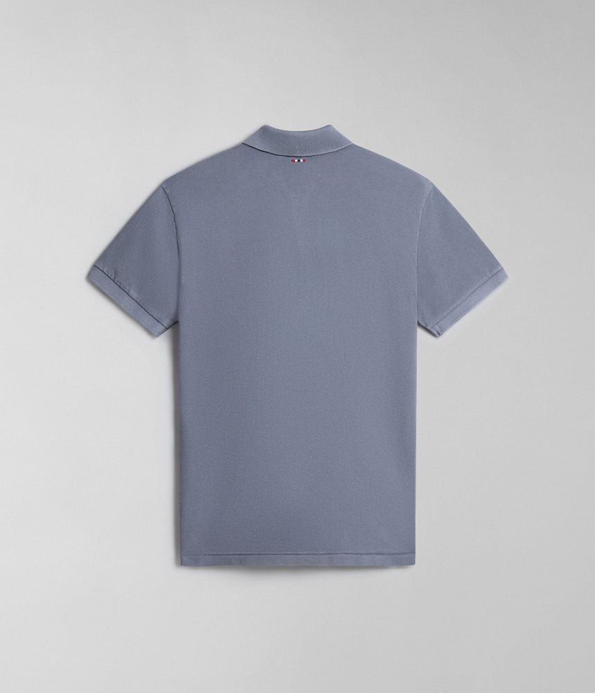 Napapijri Elbas Short Sleeve Pique Polo Shirt Poloshirt Heren Grijs | DBSHZFV-24