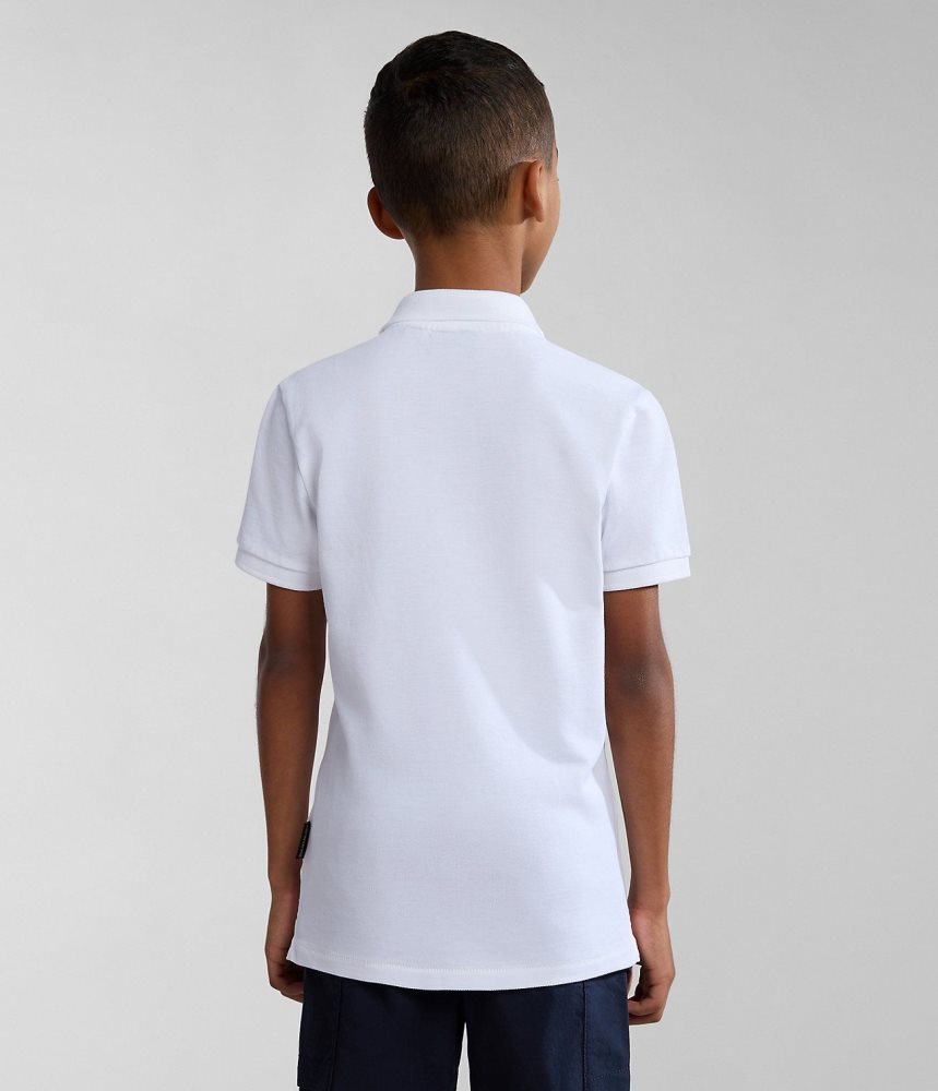 Napapijri Elbas Short Sleeve Polo Shirt (4-16 YEARS) Poloshirt Kinderen Wit | THPMOXY-86
