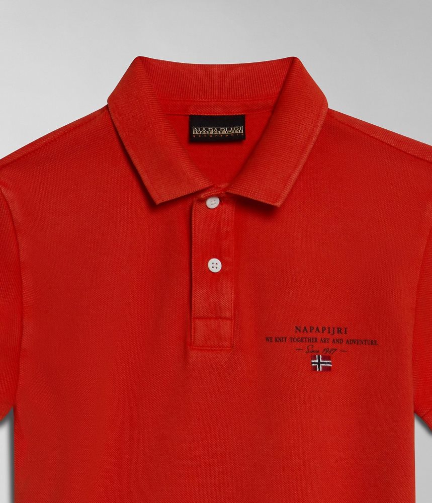 Napapijri Elbas Short Sleeve Polo Shirt (4-16 YEARS) Poloshirt Kinderen Oranje | QWRLOPX-37