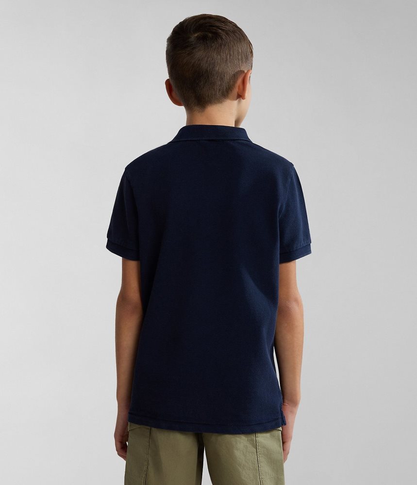 Napapijri Elbas Short Sleeve Polo Shirt (4-16 YEARS) Poloshirt Kinderen Donkerblauw | QLFVXYI-19
