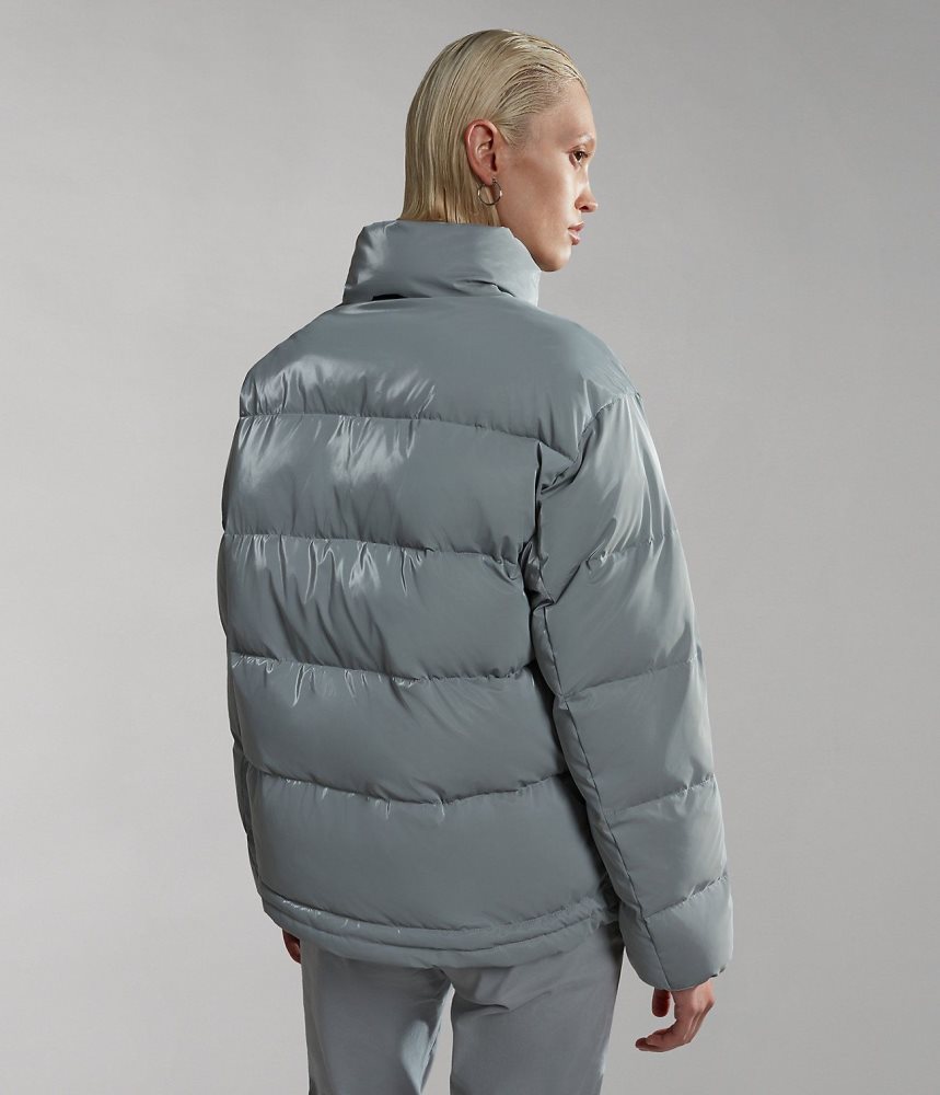 Napapijri Ellis Puffer Jacket Puffer Jas Dames Grijs | OGKNLMU-70