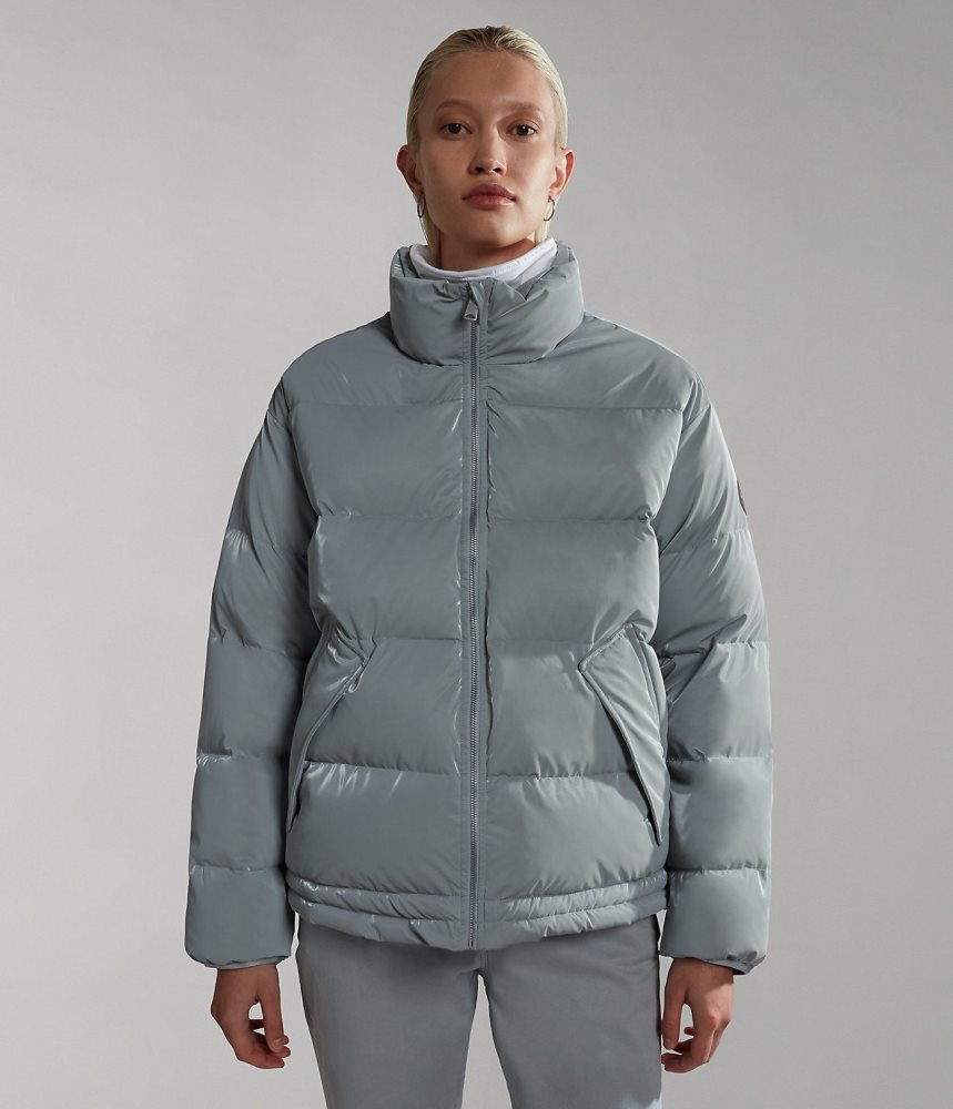 Napapijri Ellis Puffer Jacket Puffer Jas Dames Grijs | OGKNLMU-70