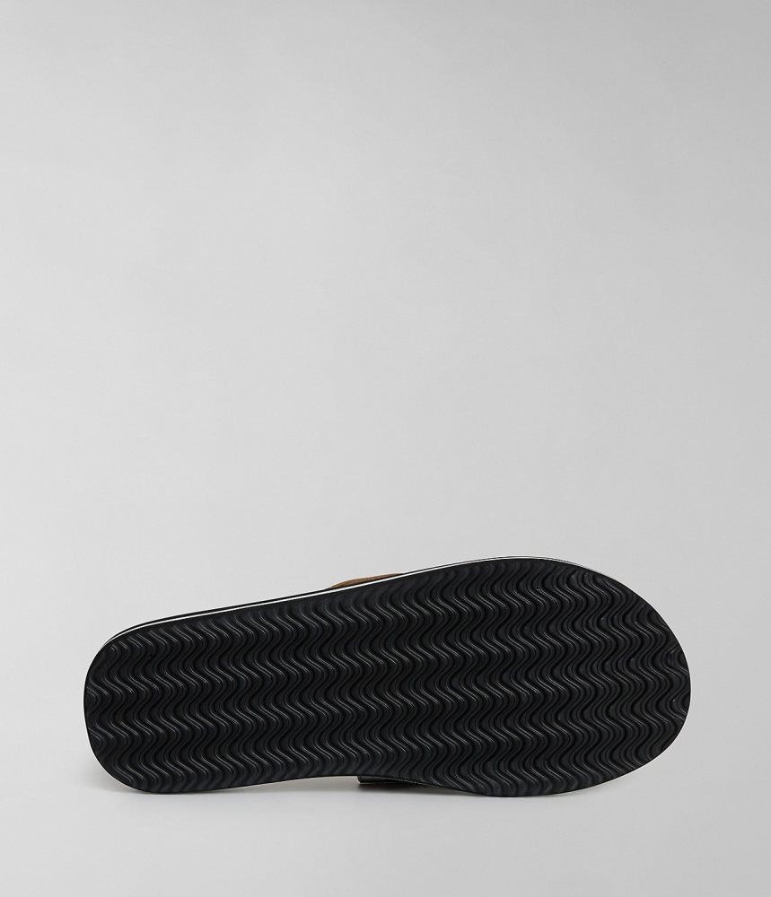 Napapijri Elm Flip-Flops Badslippers Heren Bruin | SKUXOYD-28