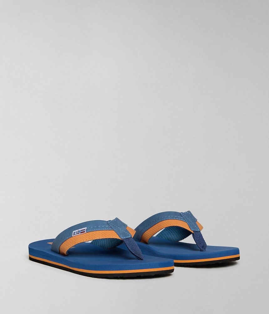 Napapijri Elm Flip-Flops Badslippers Heren Donkerblauw | QZRPHAJ-14