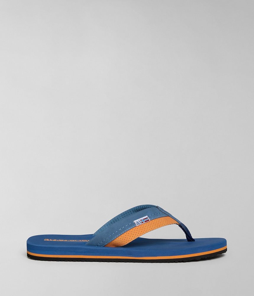Napapijri Elm Flip-Flops Badslippers Heren Donkerblauw | QZRPHAJ-14