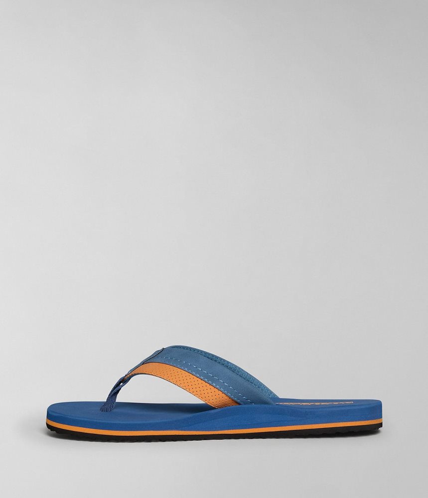 Napapijri Elm Flip-Flops Badslippers Heren Donkerblauw | QZRPHAJ-14