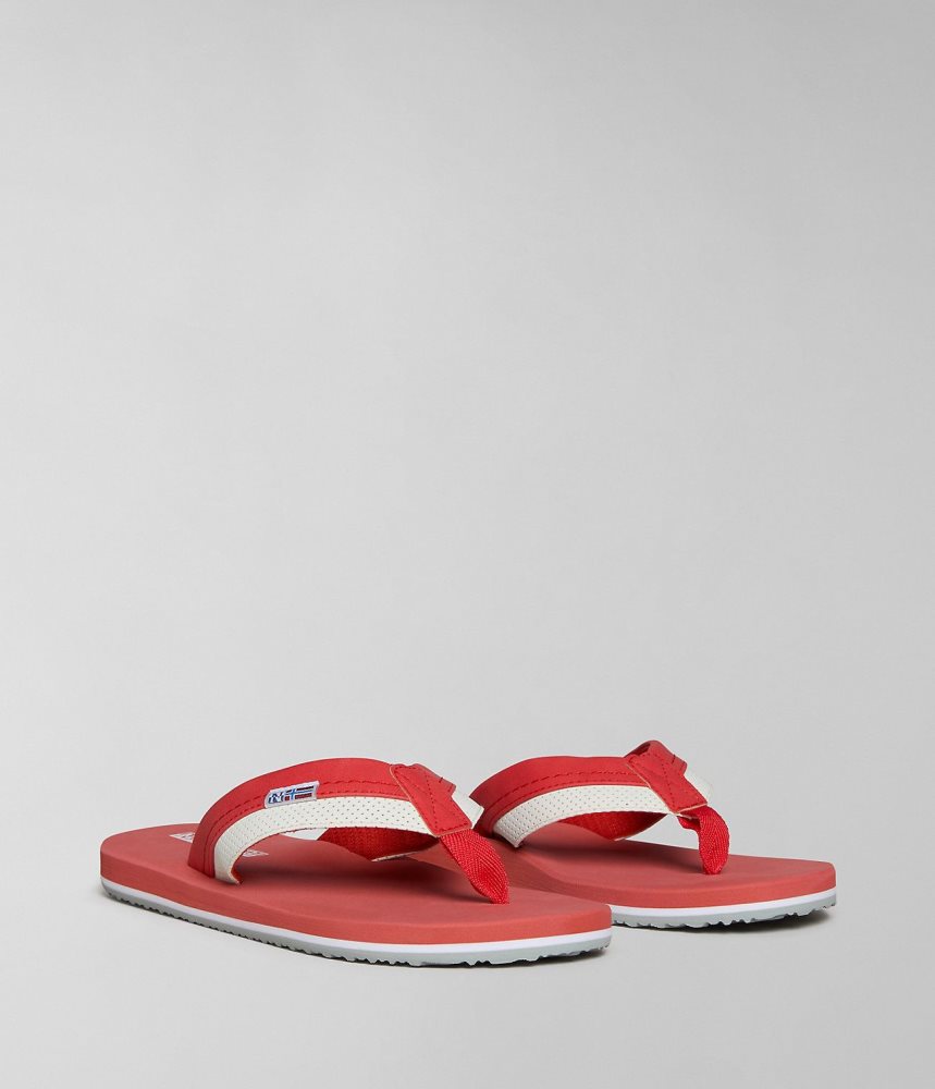 Napapijri Elm Flip-Flops Badslippers Heren Rood | NLFGMDV-52
