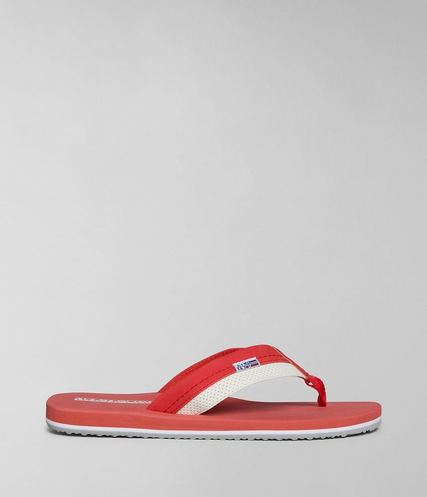 Napapijri Elm Flip-Flops Badslippers Heren Rood | NLFGMDV-52