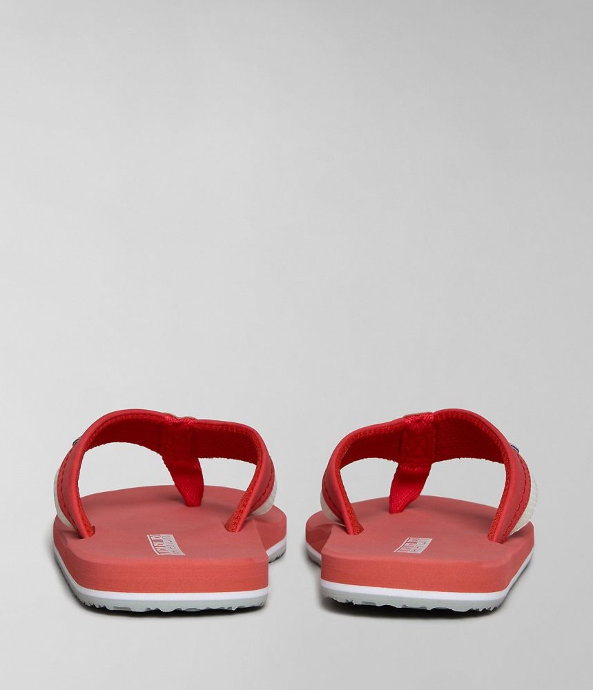 Napapijri Elm Flip-Flops Badslippers Heren Rood | NLFGMDV-52