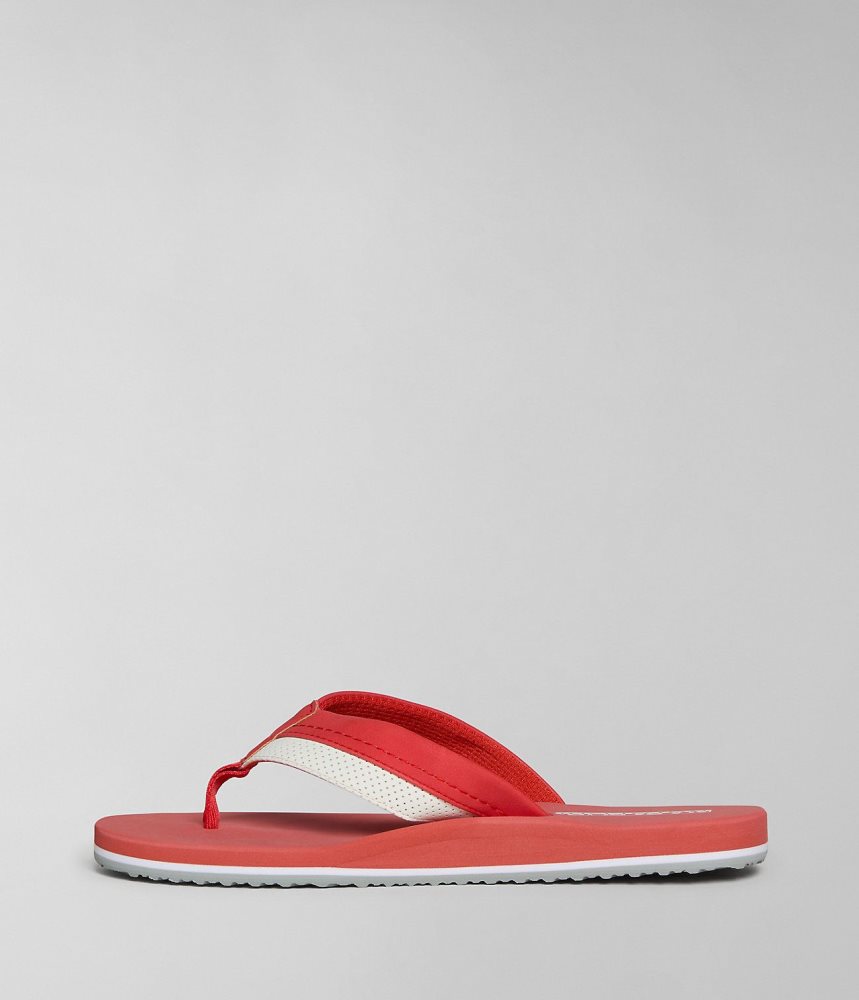 Napapijri Elm Flip-Flops Badslippers Heren Rood | NLFGMDV-52