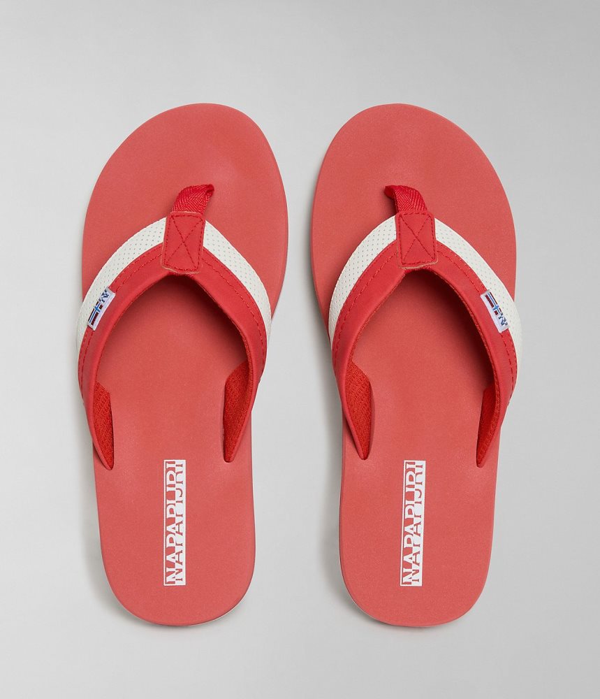 Napapijri Elm Flip-Flops Badslippers Heren Rood | NLFGMDV-52