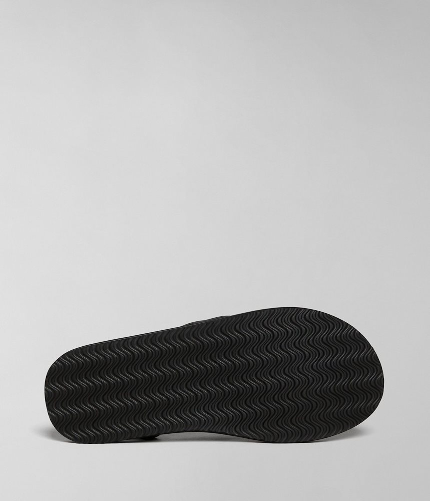 Napapijri Elm Flip-Flops Badslippers Heren Zwart | HCKPZIW-30
