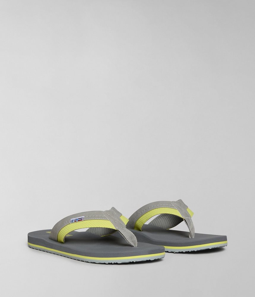 Napapijri Elm Flip-Flops Badslippers Heren Grijs | FDNXLCK-96