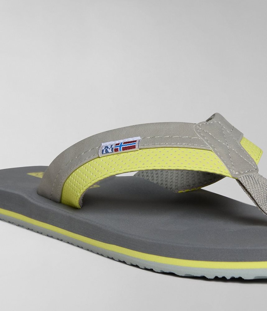 Napapijri Elm Flip-Flops Badslippers Heren Grijs | FDNXLCK-96