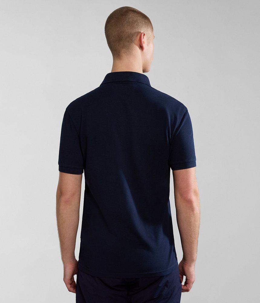 Napapijri Eolanos Short Sleeve Polo Shirt Poloshirt Heren Donkerblauw | RLNSZJI-60
