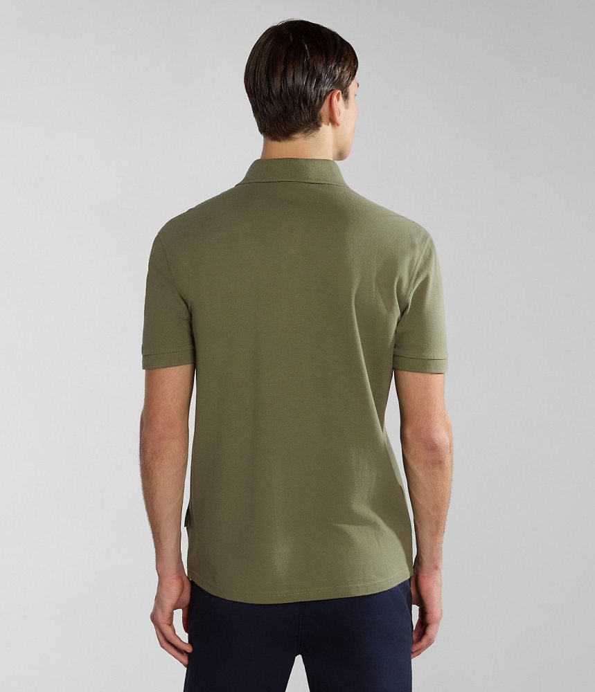 Napapijri Eolanos Short Sleeve Polo Shirt Poloshirt Heren Groen | LKSDTRW-52