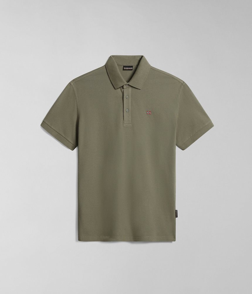 Napapijri Eolanos Short Sleeve Polo Shirt Poloshirt Heren Groen | LKSDTRW-52