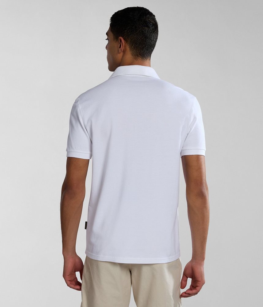 Napapijri Eolanos Short Sleeve Polo Shirt Poloshirt Heren Wit | JUSYCIQ-45