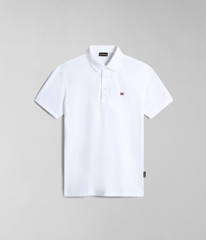 Napapijri Eolanos Short Sleeve Polo Shirt Poloshirt Heren Wit | JUSYCIQ-45