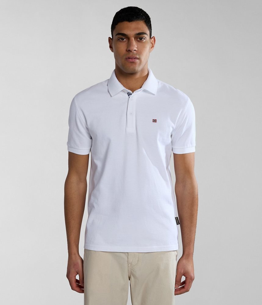 Napapijri Eolanos Short Sleeve Polo Shirt Poloshirt Heren Wit | JUSYCIQ-45