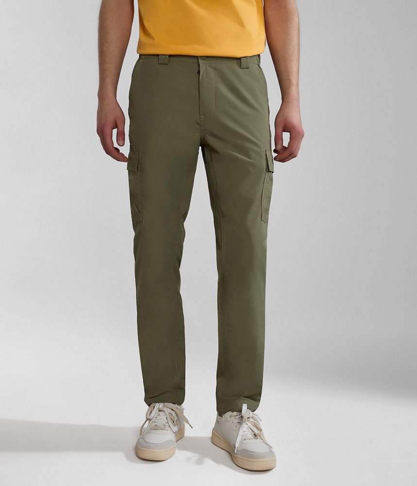 Napapijri Faber Cargo Trousers Cargo Broek Heren Groen | UVPQBIR-82