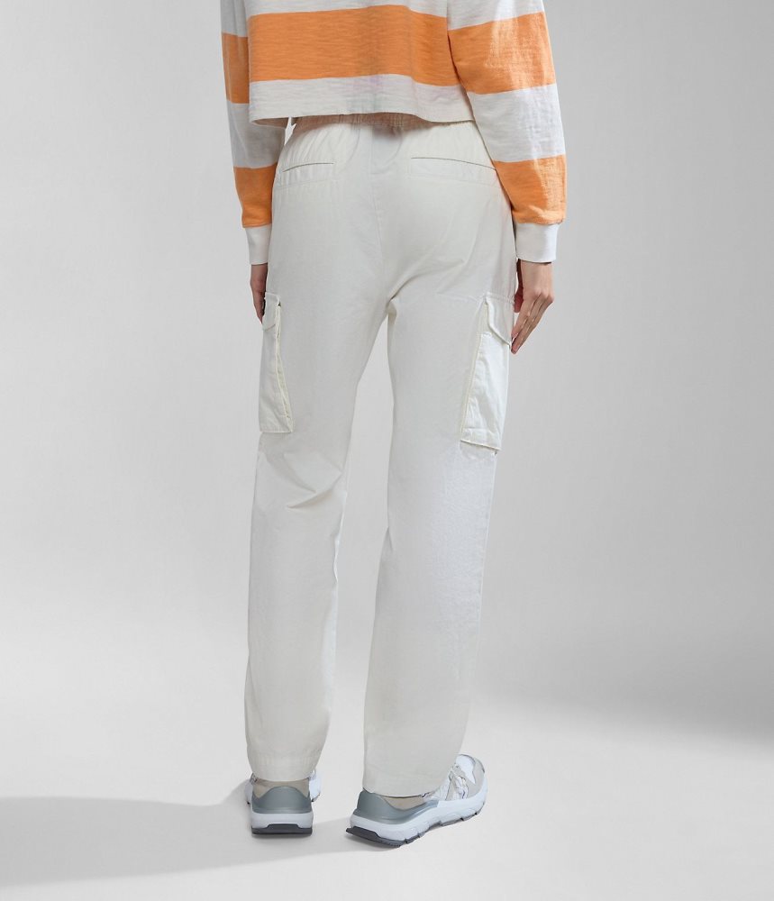 Napapijri Faber Cargo Trousers Cargo Broek Dames Wit | HIQJUBL-49