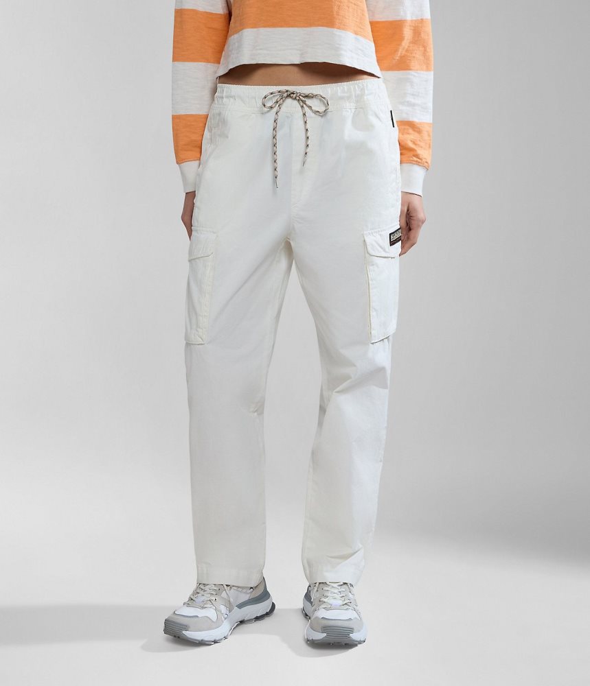 Napapijri Faber Cargo Trousers Cargo Broek Dames Wit | HIQJUBL-49