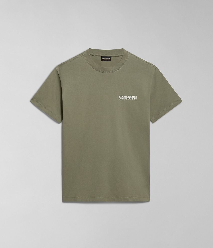 Napapijri Faber Short Sleeve T-Shirt T-shirts Dames Groen | LFYCEXU-52