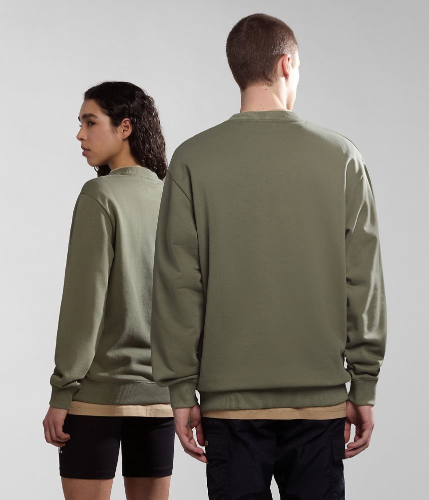 Napapijri Faber Sweatshirt Sweatshirts Dames Groen | ZMVSAFK-24