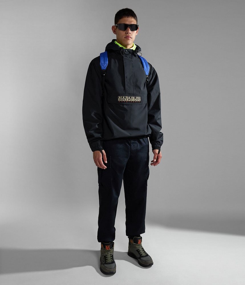 Napapijri Freestrider Anorak Jacket Anoraks Heren Zwart | ZQFUXBE-97