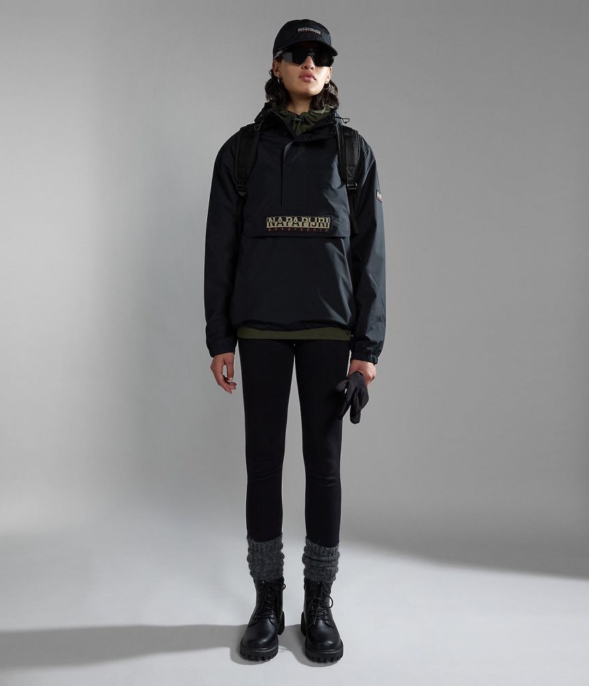 Napapijri Freestrider Anorak Jacket Anoraks Heren Zwart | ZQFUXBE-97