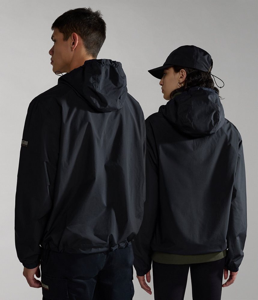 Napapijri Freestrider Anorak Jacket Anoraks Heren Zwart | ZQFUXBE-97