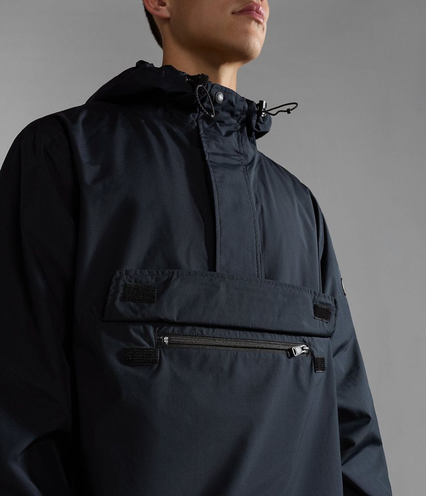 Napapijri Freestrider Anorak Jacket Anoraks Heren Zwart | ZQFUXBE-97