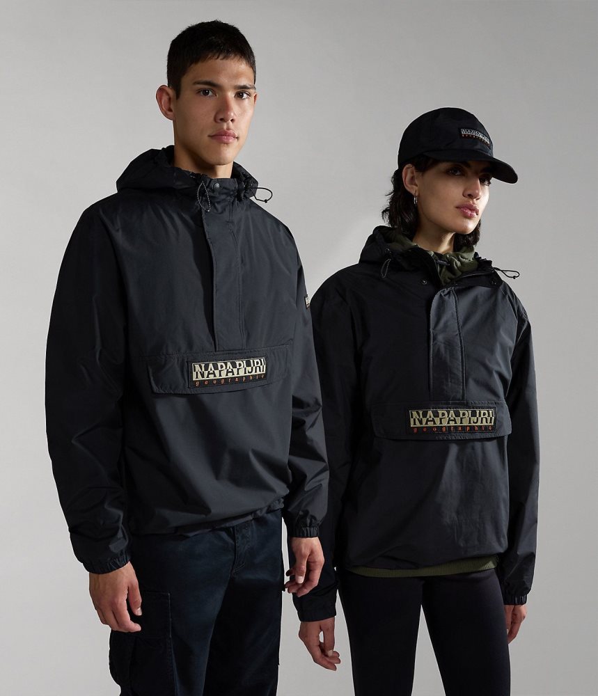 Napapijri Freestrider Anorak Jacket Anoraks Heren Zwart | ZQFUXBE-97