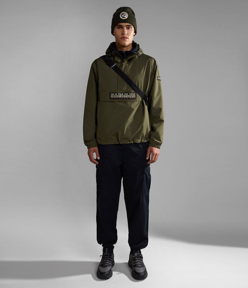 Napapijri Freestrider Anorak Jacket Anoraks Heren Khaki Groen | UIHSCFO-71