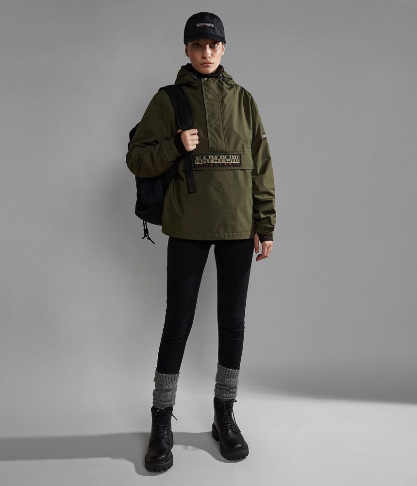 Napapijri Freestrider Anorak Jacket Anoraks Heren Khaki Groen | UIHSCFO-71