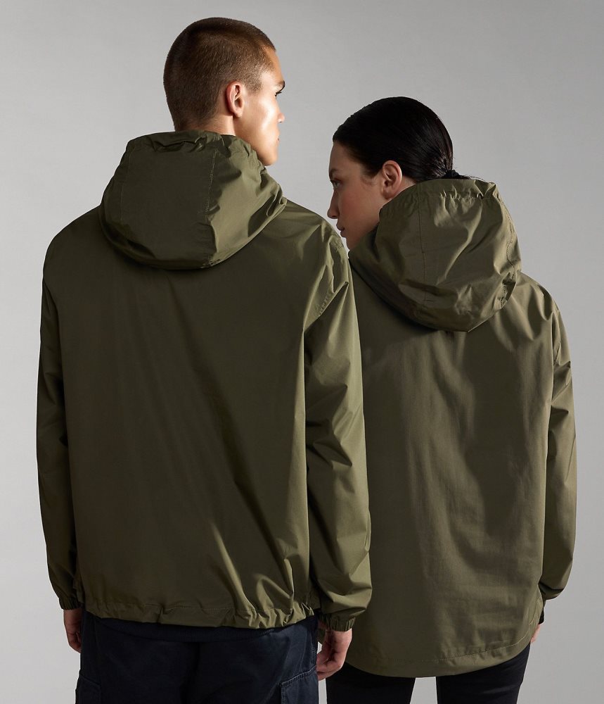 Napapijri Freestrider Anorak Jacket Anoraks Heren Khaki Groen | UIHSCFO-71