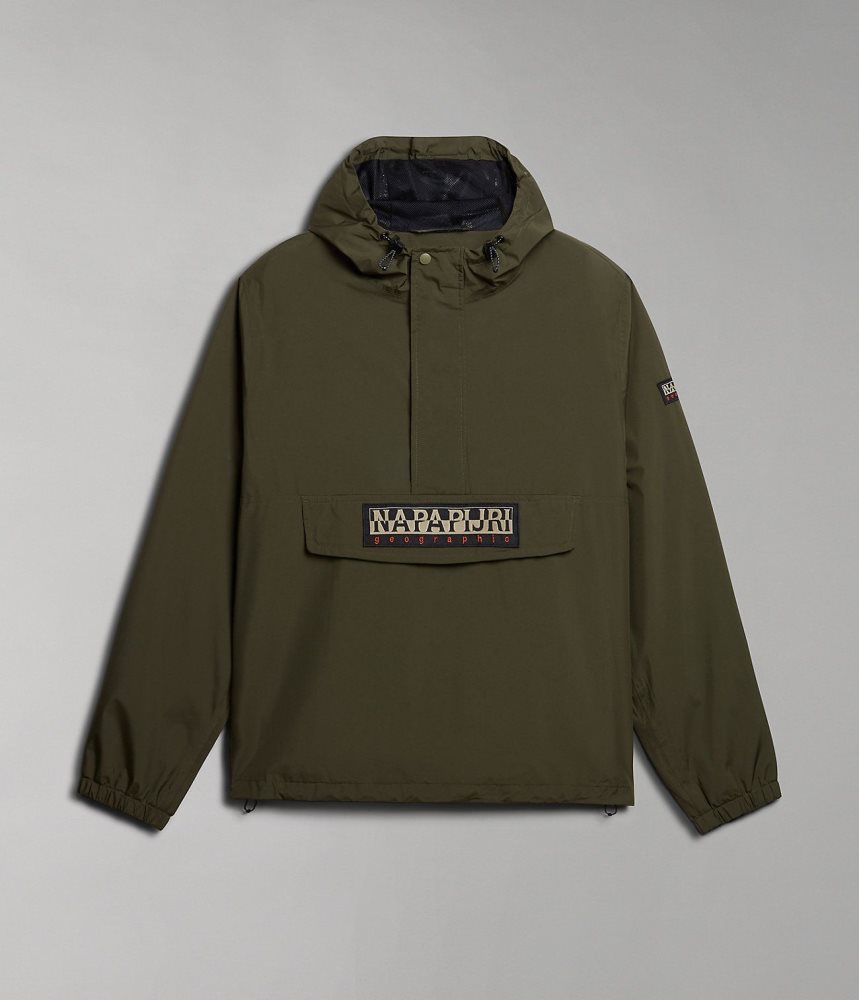 Napapijri Freestrider Anorak Jacket Anoraks Heren Khaki Groen | UIHSCFO-71