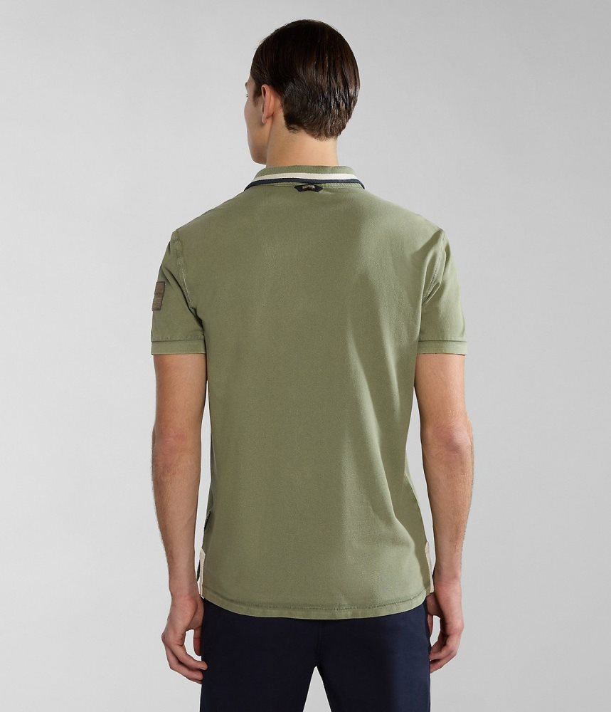 Napapijri Gandy Short Sleeve Polo Shirt Poloshirt Heren Groen | BHOTXKP-15