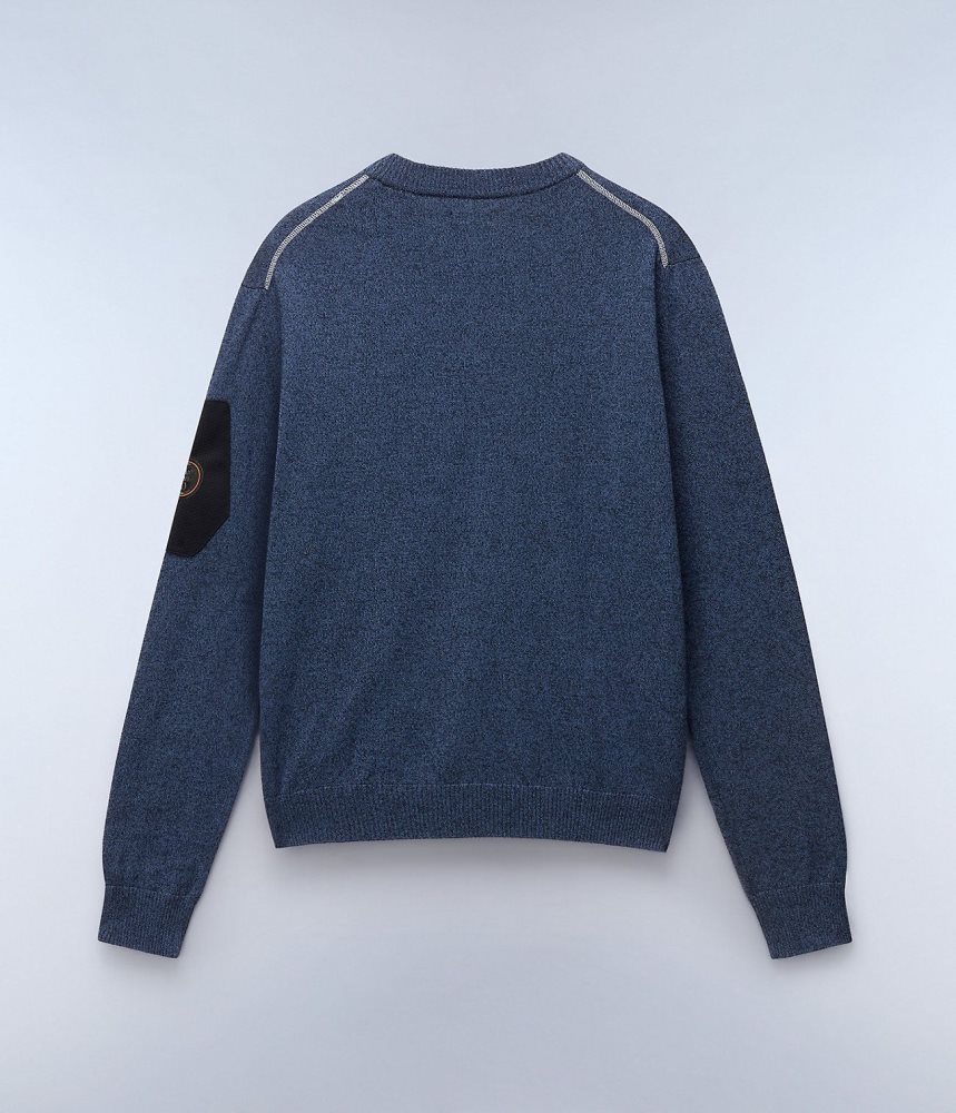 Napapijri Gardy Jumper Jumpers Heren Blauw Grijs | DRUYVGN-29