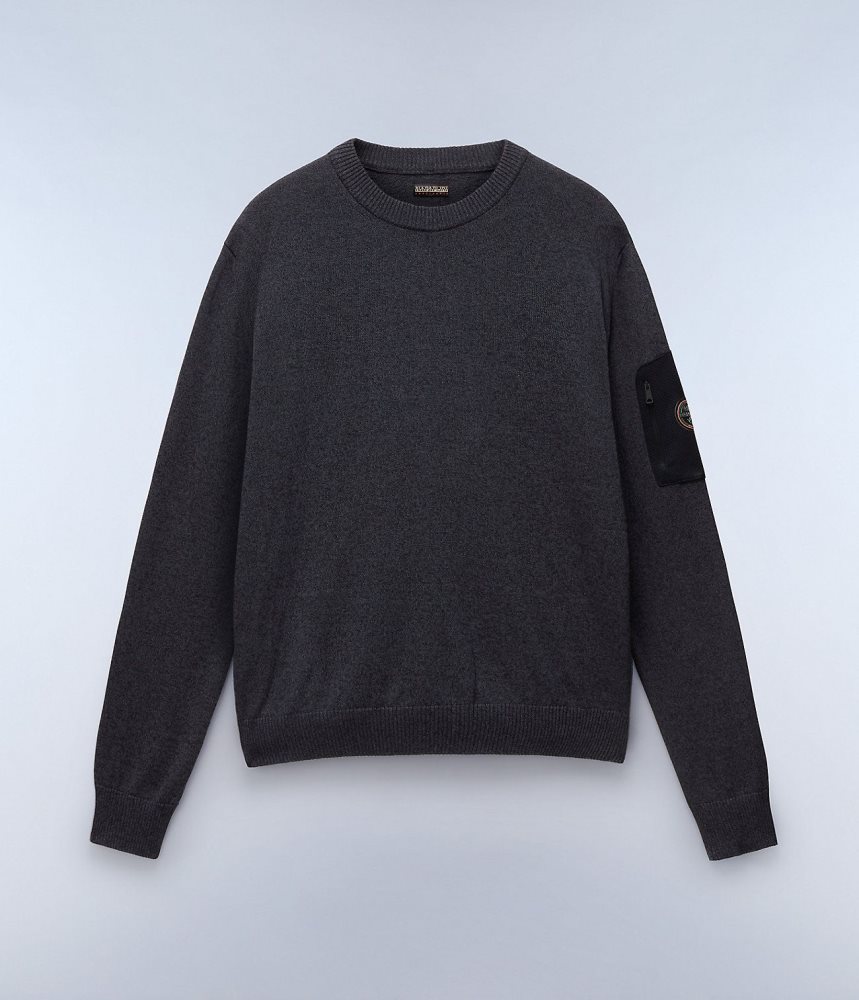 Napapijri Gardy Jumper Jumpers Heren Zwart | TJPKUOA-39