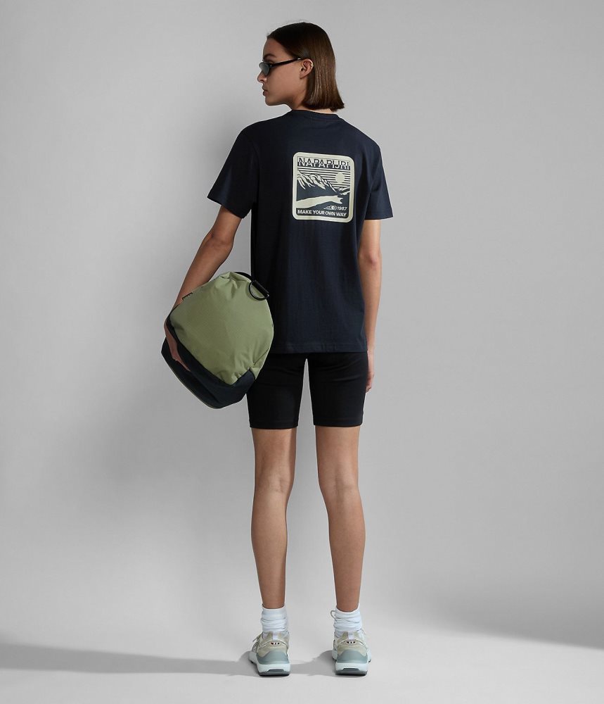 Napapijri Gouin Short Sleeve T-Shirt T-shirts Heren Zwart | XUTDLHP-82