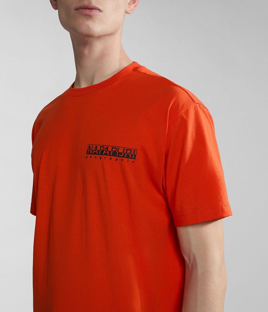 Napapijri Gouin Short Sleeve T-Shirt T-shirts Dames Oranje | JKAIQNZ-10