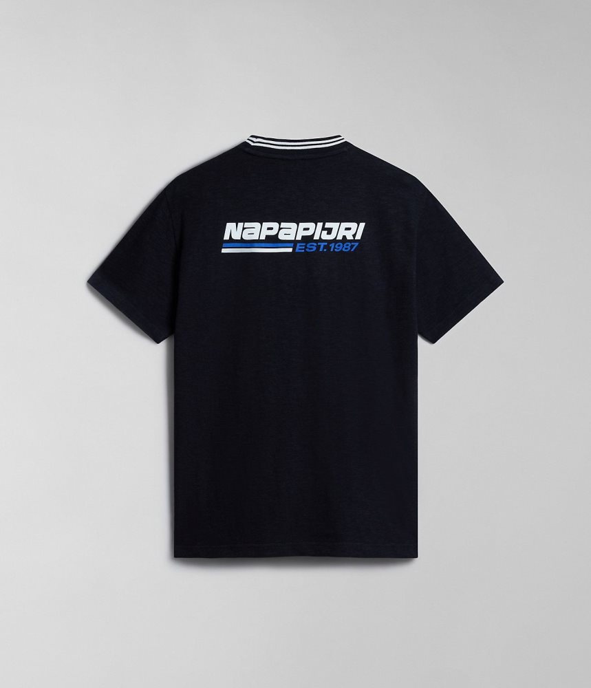 Napapijri Grober Short Sleeve T-Shirt T-shirts Dames Zwart | VRMOQHF-03