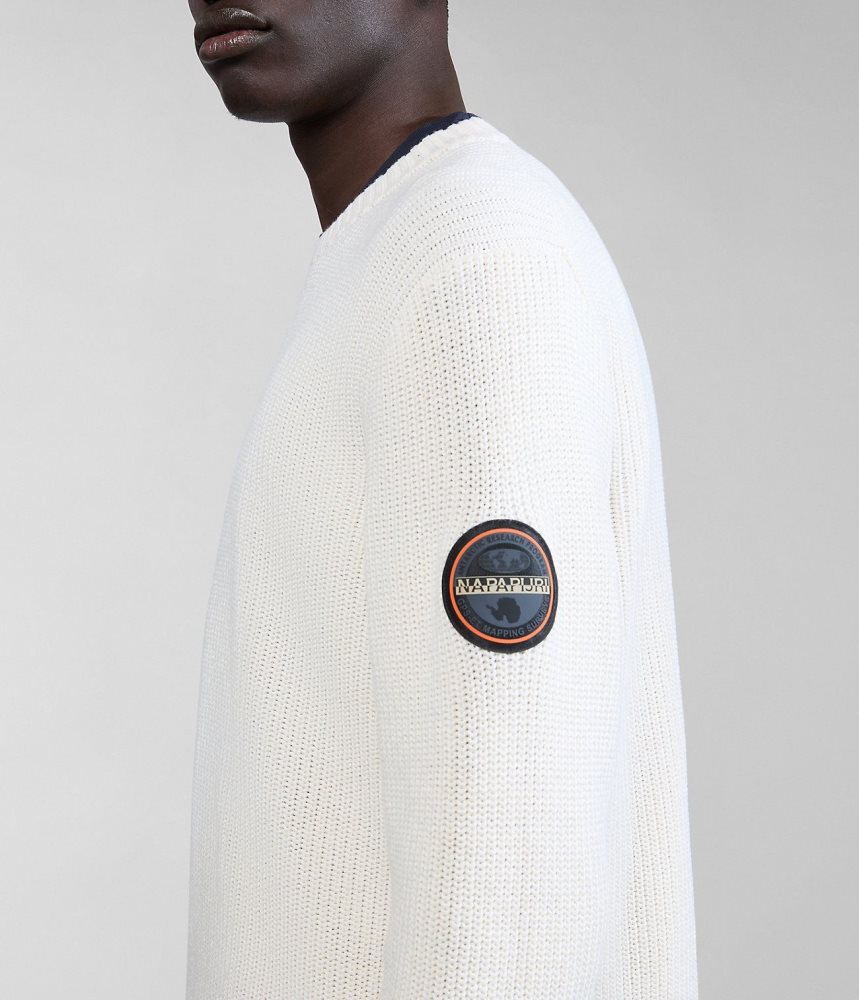 Napapijri Gwich Jumper Jumpers Heren Wit | MCLZTGW-37