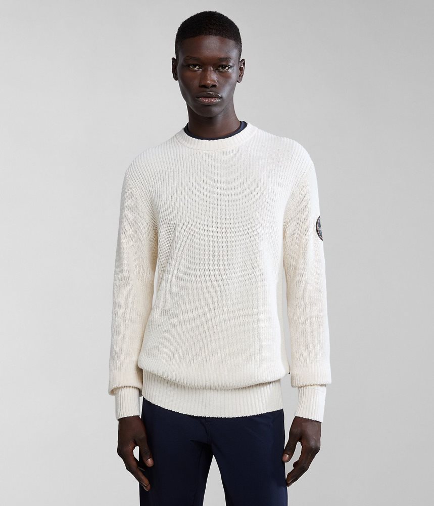 Napapijri Gwich Jumper Jumpers Heren Wit | MCLZTGW-37